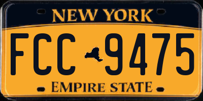 NY license plate FCC9475