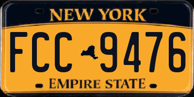 NY license plate FCC9476