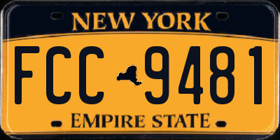 NY license plate FCC9481