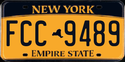NY license plate FCC9489