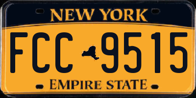 NY license plate FCC9515