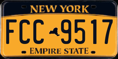NY license plate FCC9517