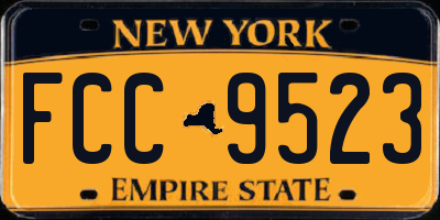 NY license plate FCC9523