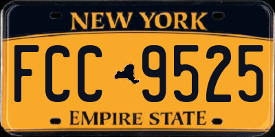 NY license plate FCC9525