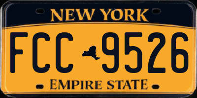NY license plate FCC9526