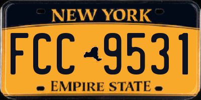 NY license plate FCC9531