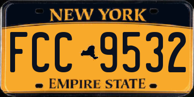 NY license plate FCC9532