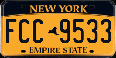 NY license plate FCC9533