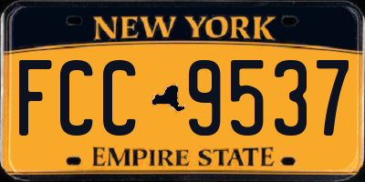 NY license plate FCC9537