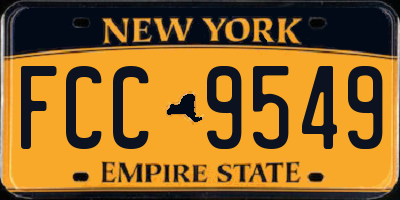 NY license plate FCC9549
