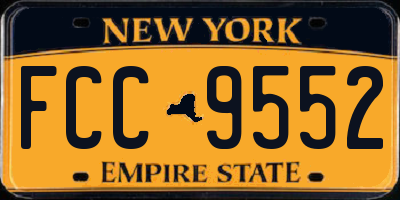 NY license plate FCC9552