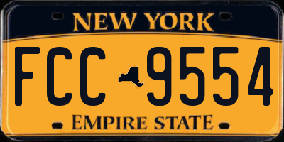 NY license plate FCC9554