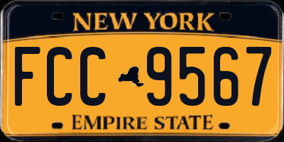 NY license plate FCC9567