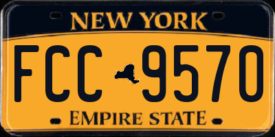 NY license plate FCC9570