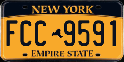 NY license plate FCC9591