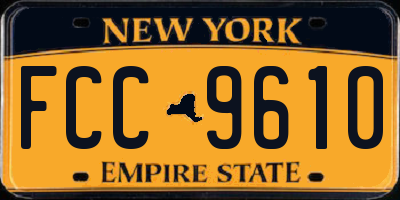 NY license plate FCC9610