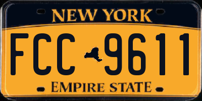 NY license plate FCC9611