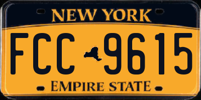 NY license plate FCC9615