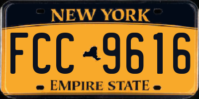 NY license plate FCC9616