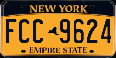 NY license plate FCC9624