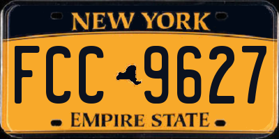 NY license plate FCC9627