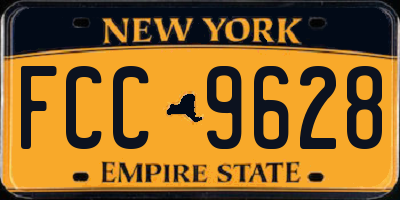 NY license plate FCC9628