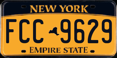NY license plate FCC9629