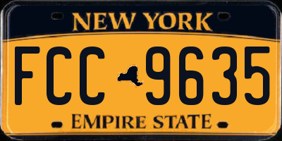 NY license plate FCC9635