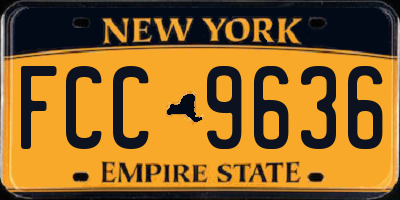 NY license plate FCC9636