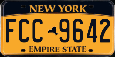 NY license plate FCC9642