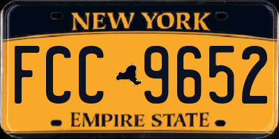 NY license plate FCC9652