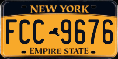 NY license plate FCC9676
