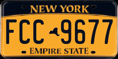 NY license plate FCC9677