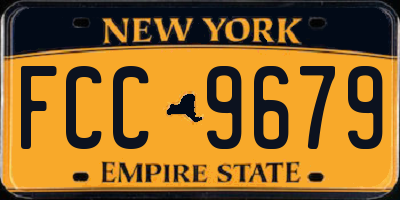 NY license plate FCC9679