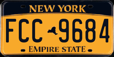 NY license plate FCC9684