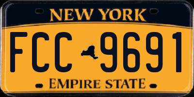 NY license plate FCC9691