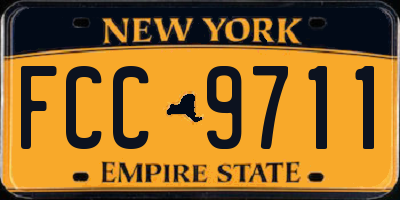 NY license plate FCC9711