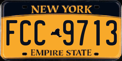 NY license plate FCC9713