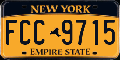 NY license plate FCC9715