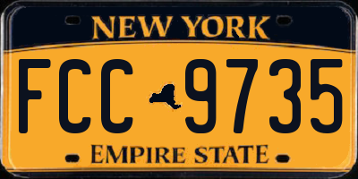 NY license plate FCC9735