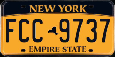 NY license plate FCC9737