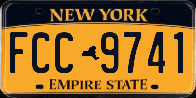 NY license plate FCC9741