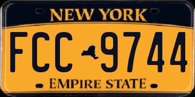 NY license plate FCC9744
