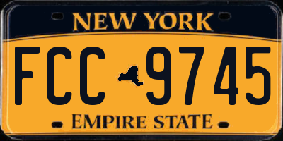 NY license plate FCC9745