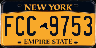 NY license plate FCC9753