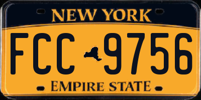 NY license plate FCC9756