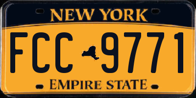 NY license plate FCC9771