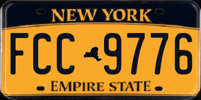 NY license plate FCC9776