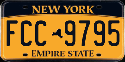 NY license plate FCC9795