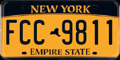 NY license plate FCC9811
